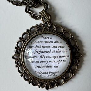 Pride and Prejudice Necklace
